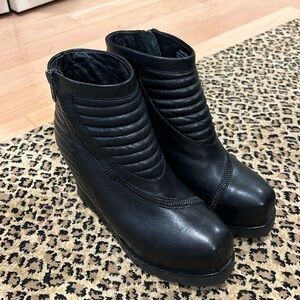 Ash black real leather booties size 37